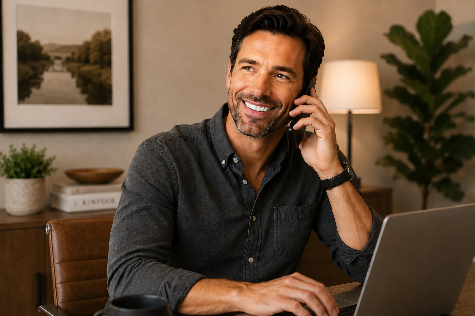 A patient calling Hammons Family Dental to book a sedation dentistry visit